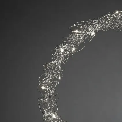 Sølvfarget Metallkrans