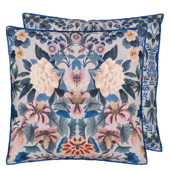 Albert Vold Interiør AS - Designers Guild - Pute IKEBANA DAMASK - Blå